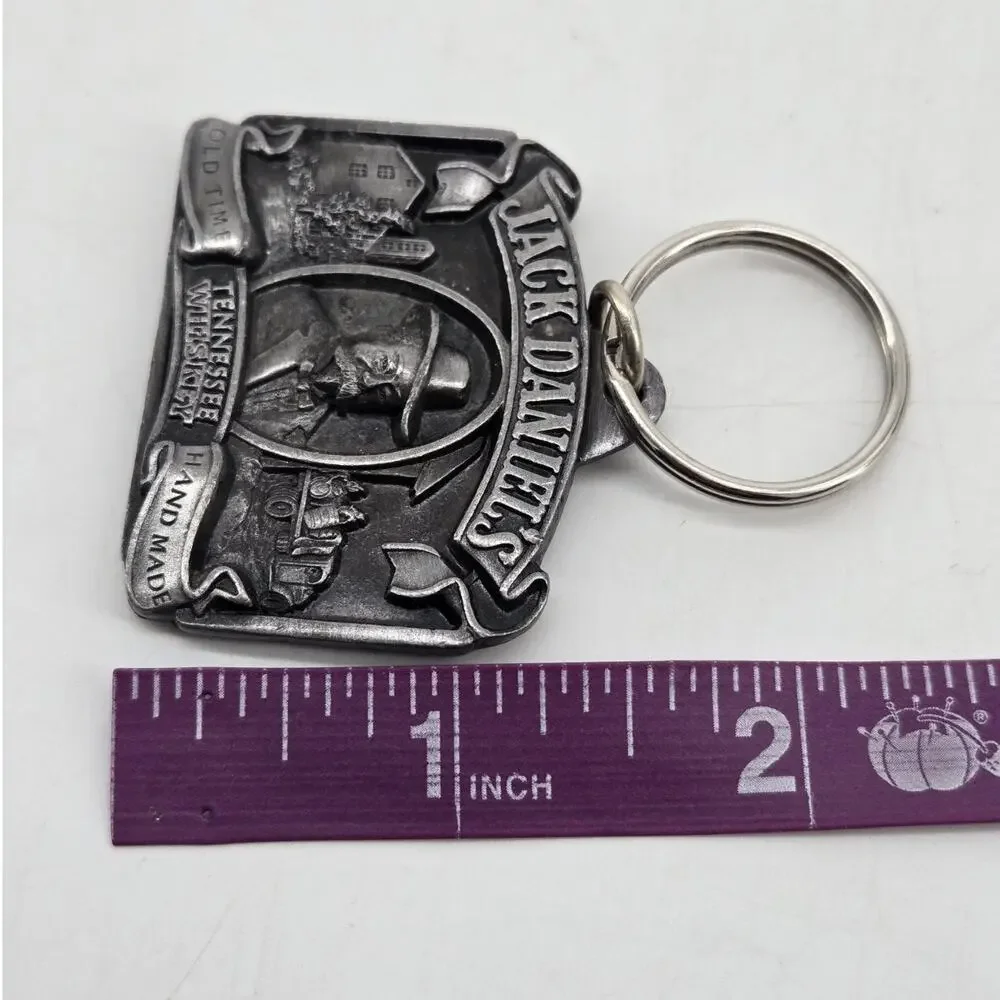 Vtg 80s Jack Daniels Keychain Old Time Tennessee Whiskey Hand Made Bergamot 1989